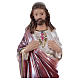 Sacred Heart of Jesus 20 cm in mother-of-pearl plaster s2