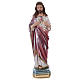 Sacred Heart of Jesus, 20 cm, in plaster with mother of pearl s1