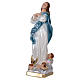 Statue en plâtre nacré Vierge avec anges 20 cm s3