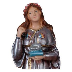 Statue of Saint Rosalia, 20 cm in plaster with mother of pearl