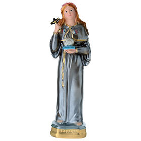 Statue of Saint Rosalia, 20 cm in plaster with mother of pearl
