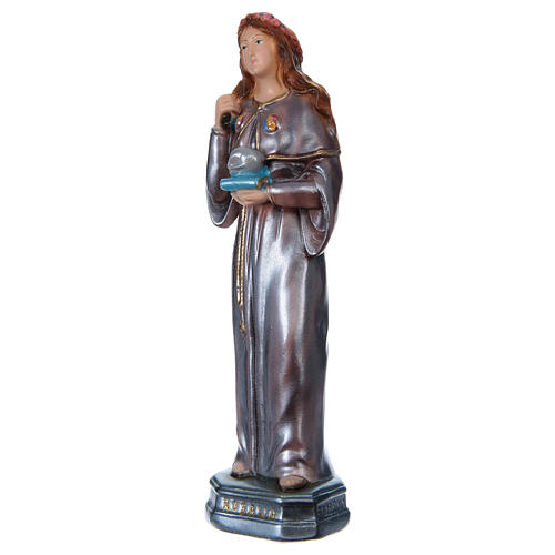 Statue of Saint Rosalia, 20 cm in plaster with mother of pearl 3