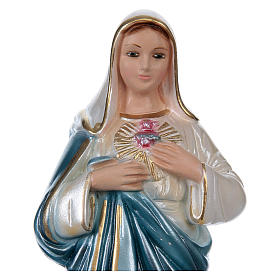 Sacred Heart of Mary 20 cm in mother-of-pearl plaster