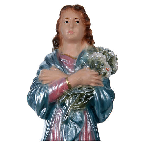St. Mary Goretti Statue, 20 cm in plaster with mother of pearl 2
