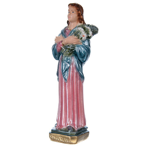 St. Mary Goretti Statue, 20 cm in plaster with mother of pearl 3