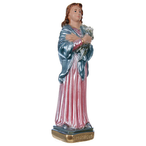 St. Mary Goretti Statue, 20 cm in plaster with mother of pearl 4