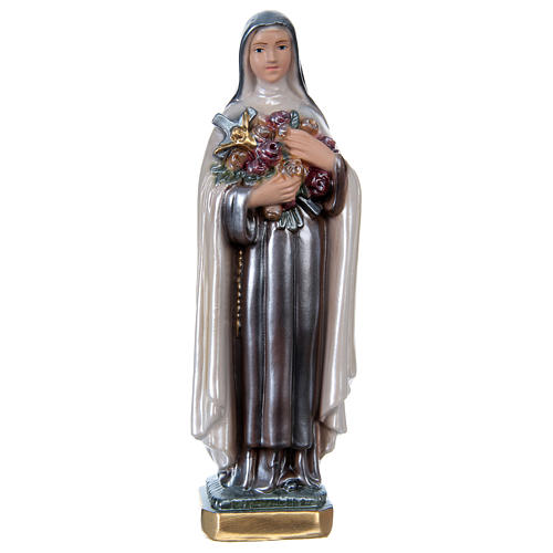 Saint Theresa From Avila, 20 cm in plaster with mother of pearl 1