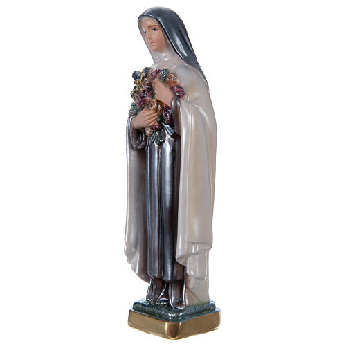 Saint Theresa From Avila, 20 cm in plaster with mother of pearl 3