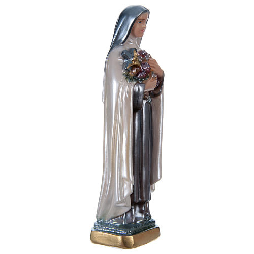 Saint Theresa From Avila, 20 cm in plaster with mother of pearl 4