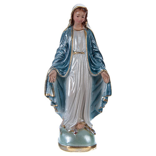 Blessed Mother statue in pearlized plaster, 15 cm 1