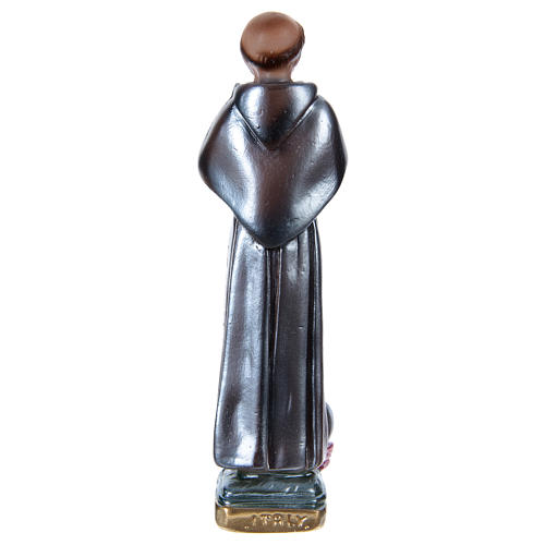 St Francis 15 cm in mother-of-pearl plaster 3