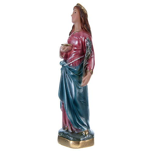 Saint Lucy 15 cm Statue, in plaster with mother of pearl 2