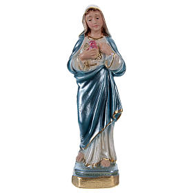 Sacred Heart of Mary 15 cm in mother-of-pearl plaster