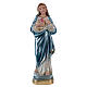 Sacred Heart of Mary 15 cm in mother-of-pearl plaster s1