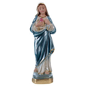 Sagrado Corazón de María 15 cm yeso nacarado