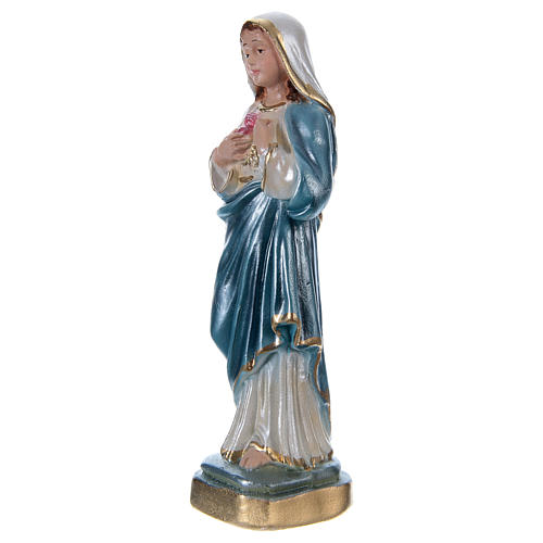 Immaculate Heart of Mary 15 cm, in plaster with mother of pearl 2