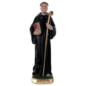 Statues en plâtre: Saint Benoît 15 cm plâtre peint