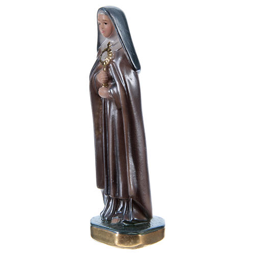 St. Clare 15 cm Statue, in plaster with mother of pearl 2