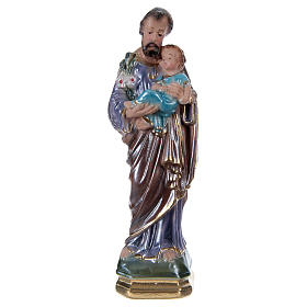 Statues en plâtre: Saint Joseph 15 cm plâtre nacré
