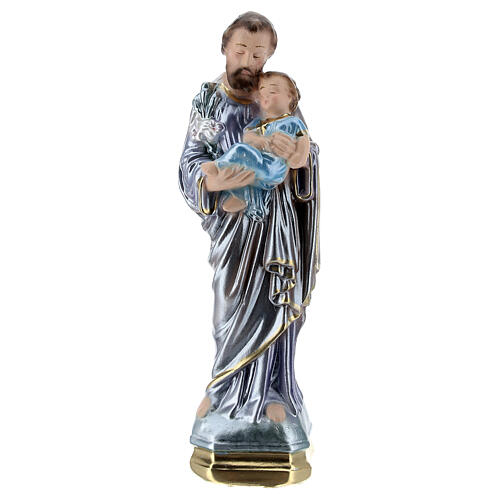 St. Joseph, 15 cm in plaster with mother of pearl 1