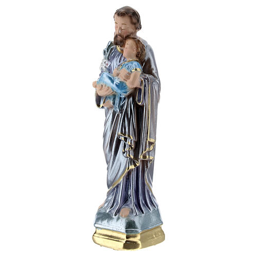 St. Joseph, 15 cm in plaster with mother of pearl 2