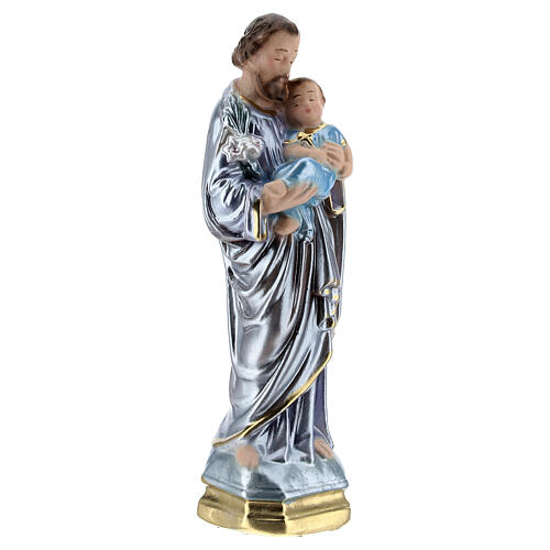 St. Joseph, 15 cm in plaster with mother of pearl 3