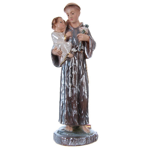 Heiliger Anton mit Kind 25cm perlmuttartigen Gips 1