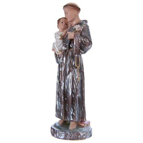 Heiliger Anton mit Kind 25cm perlmuttartigen Gips 3