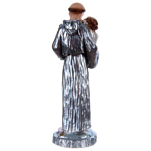 Saint Anthony of Padua, 25 cm in plaster with mother of pearl 4
