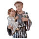 Saint Anthony of Padua, 25 cm in plaster with mother of pearl s2