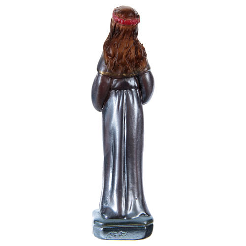 St. Rosalia Figurine, 15 cm in plaster with mother of pearl 3