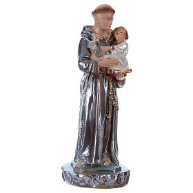 Heiliger Anton mit Kind 15cm perlmuttartigen Gips