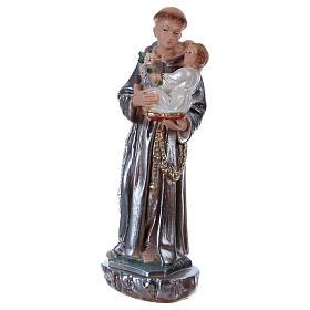 Heiliger Anton mit Kind 15cm perlmuttartigen Gips