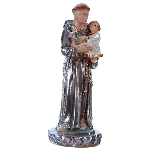 Heiliger Anton mit Kind 15cm perlmuttartigen Gips 1