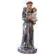 St. Anthony with Child 15 cm, in plaster with mother of pearl s1