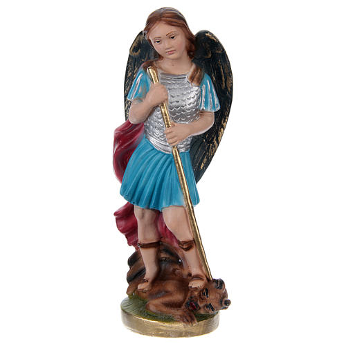 St. Michael Statue, 15 cm in painted plaster 1