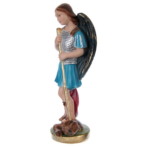 St. Michael Statue, 15 cm in painted plaster 2