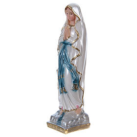 Virgen de Lourdes 15 cm yeso nacarado
