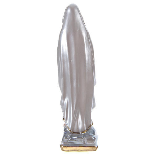 Madonna di Lourdes 15 cm gesso madreperlato 3