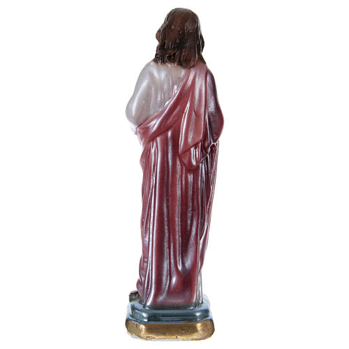 Sacred Heart of Jesus in mother-of-pearl plaster h 15 cm 3