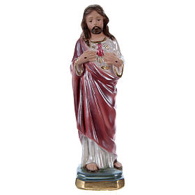 Sagrado Coração de Jesus 15 cm gesso nacarado