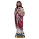 Sacred Heart of Jesus Figurine, 15 cm in plaster with mother of pearl s1