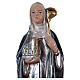 Statue of St Bridget in mother-of-pearl plaster h 20 cm s2