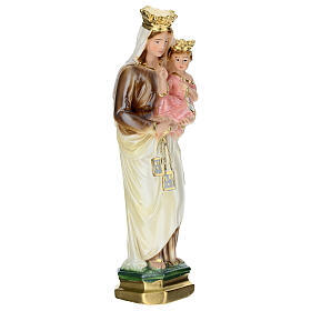 Statue of Our Lady of Carmel in mother-of-pearl plaster h 20 cm