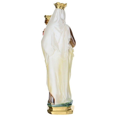 Statue of Our Lady of Carmel in mother-of-pearl plaster h 20 cm 4