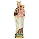 Statua gesso effetto madreperla Madonna del Carmelo 20 cm s1