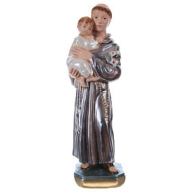 Saint Anthony of Padua with Child, 20 cm in plaster with mother of pearl