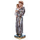 Saint Anthony of Padua with Child, 20 cm in plaster with mother of pearl s3