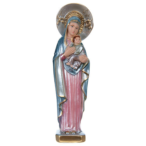 Mary of Perpetual Help Statue, 20 cm in plaster with mother of pearl 1