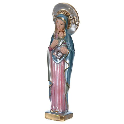 Mary of Perpetual Help Statue, 20 cm in plaster with mother of pearl 3